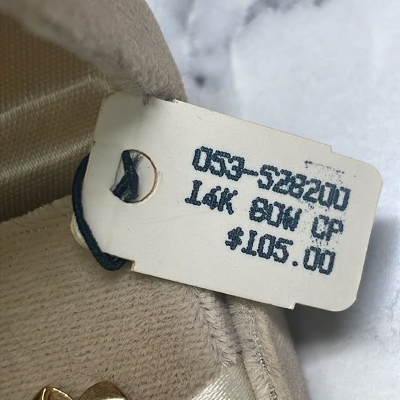 14k gold bow earrings - Picture 3 of 7